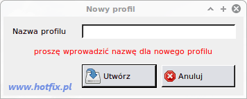 Nazwa profilu