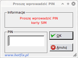 Wpisywanie PIN