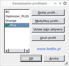 Zarzdzanie profilami - UMTSmon